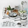 Stainless Steel Cookware and Kitchen Combo Set 52-piece