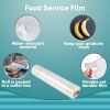 4 Rolls Food Service Film 24" x 2000' with Cutter Box. PVC Food Wrap Film. Food Service Grade Film for Bakery, Deli, Restaurant