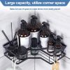 Shower Car -3-Piece Set, With Soap Holder and Hook, Rust Resistant Stainless Steel Bathroom Shower Car, Non Drilled Wall Mount Bracket, Corner Shower