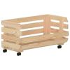 Vegetable Trolley 22.4"x11.8"x31.5" Solid Wood Pine