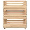 Vegetable Trolley 30.3"x11.8"x31.5" Solid Wood Pine