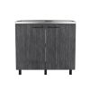 Utility Sink Cabinet Burwood, Kitchen, Smokey Oak