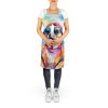 Pug Hippie Dawg Apron Cooking Kitchen Server Baking Crafts Gardening for Adult Women Men, Unisex, Large, Multicolor