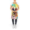 Bullmastiff Hippie Dawg Apron Cooking Kitchen Server Baking Crafts Gardening for Adult Women Men, Unisex, Large, Multicolor