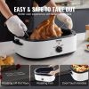 VEVOR Electric Roaster Oven, 22 QT Turkey Roaster Oven with Self-Basting Lid, 1450W Roaster Oven with Defrost & Warm Function, Adjustable Temp