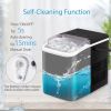 Countertop Ice Makers,26.5lbs in 24Hrs, 9 Cubes Ready in 8 Mins, Self-Cleaning Portable Ice Machine with Ice Scoop and Basket