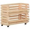 Vegetable Trolley 30.3"x11.8"x31.5" Solid Wood Pine