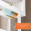 Over-the-Sink Dish Drying Rack with Cutlery Drainer and Expandable Storage