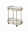 Lacole Mirrior & Champagne Finish Serving Cart