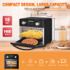 25L Intelligent oil-free cooking air oven 16 quart XL size 1500W electric oven separated oil filter 360° air circulation timer and non-stick pan low f