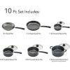 10-piece cookware set non-stick