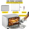 VEVOR Commercial Convection Oven, 21L/19Qt, Quarter-Size Conventional Oven Countertop, 1440W 3-Tier Toaster w/ Front Glass Door