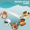 4 Rolls Food Service Film 24" x 2000' with Cutter Box. PVC Food Wrap Film. Food Service Grade Film for Bakery, Deli, Restaurant