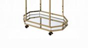 Lacole Mirrior & Champagne Finish Serving Cart