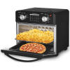 25L Intelligent oil-free cooking air oven 16 quart XL size 1500W electric oven separated oil filter 360° air circulation timer and non-stick pan low f