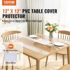 VEVOR Clear Table Cover Protector, 12" x 12"/305 x 305 mm Table Cover, 1.5 mm Thick PVC Plastic Tablecloth