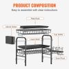 VEVOR 2 Tier Dish Drying Rack Dish Drainer Carbon Steel Kitchen Utensil Holder