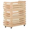 Vegetable Trolley 30.3"x11.8"x31.5" Solid Wood Pine