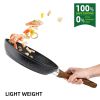 RAINBEAN Frying Pan Set 3-Piece Nonstick Saucepan Woks Cookware Set,Heat-Resistant Ergonomic Wood Effect Bakelite Handle Design