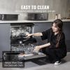 VEVOR Electric Roaster Oven, 20 QT Turkey Roaster Oven with Self-Basting Lid, 1450W Roaster Oven with Defrost & Warm Function, Adjustable Temperature