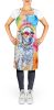 Dalmatian Hippie Dawg Apron Cooking Kitchen Server Baking Crafts Gardening for Adult Women Men, Unisex, Large, Multicolor