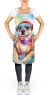 Pug Hippie Dawg Apron Cooking Kitchen Server Baking Crafts Gardening for Adult Women Men, Unisex, Large, Multicolor