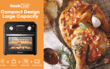 25L Intelligent oil-free cooking air oven 16 quart XL size 1500W electric oven separated oil filter 360° air circulation timer and non-stick pan low f