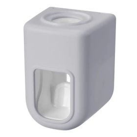 1pc Electric Toothbrush Holder Couple Toothbrush Holder Lazy Person Automatic Toothpaste Squeezing Device Wall Mounted Non Perforated Toothpaste Tooth (Items: Toothpaste Holder, Color: gray)