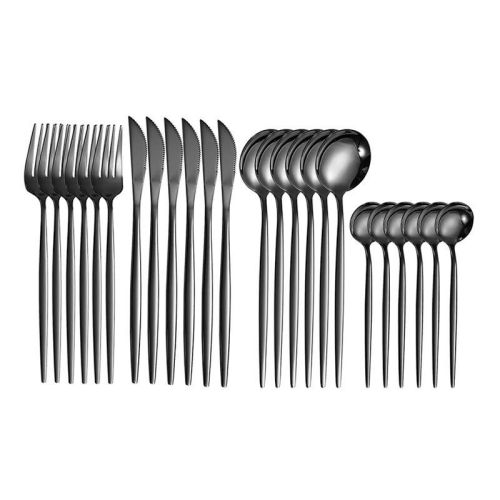 24pcs Dining Room Dinnerware Set Stainless Steel Cutlery Set 24pcs Dining Room Dinnerware Set Stainless Steel Cutlery Set