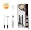 Milk Frother Electric Egg Beater USB Charging Mixer For Coffee Drink Portable Electric Milk Frothers Handheld Blender Cappuccino Cream Egg Beater Food