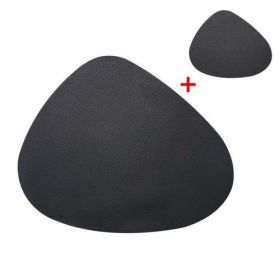 Placemat Table Mat Tableware Pad Pu Leather Waterproof Heat Insulation (Color: Red)