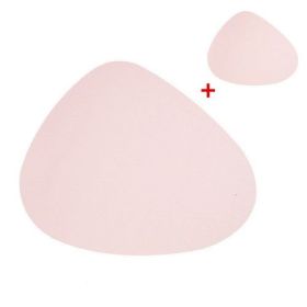 Placemat Table Mat Tableware Pad Pu Leather Waterproof Heat Insulation (Color: Auburn)