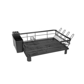 Tableware Organizer Kitchen Countertop Storage Shelf (type: Style B, Color: Black)