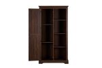 Tall Storage Cabinet Barn Door Storage Country Wood Rustic Farmhouse Pantry Cupboard Barn Door Kitchen Organizer Furniture Home Drawer Shelves