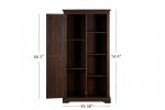 Tall Storage Cabinet Barn Door Storage Country Wood Rustic Farmhouse Pantry Cupboard Barn Door Kitchen Organizer Furniture Home Drawer Shelves