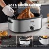VEVOR Electric Roaster Oven, 24 QT Turkey Roaster Oven with Self-Basting Lid, 1450W Roaster Oven with Defrost & Warm Function, Adjustable Temp