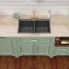 33 Inch Kitchen Sink Drop-in Topmount Sink 16 Gauge Double Bowl 50/50 Gunmetal Black Stainless Steel Sink with Strainer