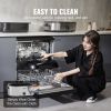 VEVOR Electric Roaster Oven, 24 QT Turkey Roaster Oven with Self-Basting Lid, 1450W Roaster Oven with Defrost & Warm Function, Adjustable Temp