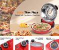 PSQL25RB 1600W Portable Pizza Machine 16 inch Electric Pizza Oven 420 Pizza oven 4 minute Pizza Knob Control Control