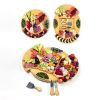 Kitchen Accessories Round Cheese Board With Cutlery Set