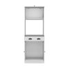 Tennant Kitchen Pantry with Drawer, 2 Cabinets, and Microwave Stand, White