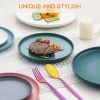 Flatware Set 24 Pieces Silverware Stainless Steel Cutlery Set Include Knife Fork Spoon Mirror Polished Dishwasher Safe