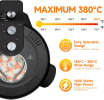 PSQL25RB 1600W Portable Pizza Machine 16 inch Electric Pizza Oven 420 Pizza oven 4 minute Pizza Knob Control Control