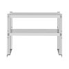 Kitchen Stainless Steel Overshelf with Adjustable Lower Shelf