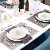48-Piece Silverware Set Stainless Steel Flatware Cutlery Set Tableware Eating Utensils for 8 with Knife Fork Spoon Dishwasher Safe for Home Kitchen Re