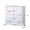Solid Wood spray-painted drawer dresser bar,buffet tableware cabinet lockers buffet server console table lockers, retro round handle