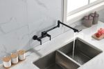 Pot Filler Faucets Both Hot Cold Water Wall Faucet Brass Faucets Kitchen Folding Kitchen Faucets Commercial Sink Faucet 3 Handles 2 Holes Joint Swing