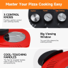 PSQL25RB 1600W Portable Pizza Machine 16 inch Electric Pizza Oven 420 Pizza oven 4 minute Pizza Knob Control Control