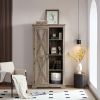 Tall Storage Cabinet Barn Door Storage Country Wood Rustic Farmhouse Pantry Cupboard Barn Door Kitchen Organizer Furniture Home Drawer Shelves