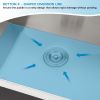33 Inch Kitchen Sink Drop-in Topmount Sink 16 Gauge Double Bowl 50/50 Gunmetal Black Stainless Steel Sink with Strainer
